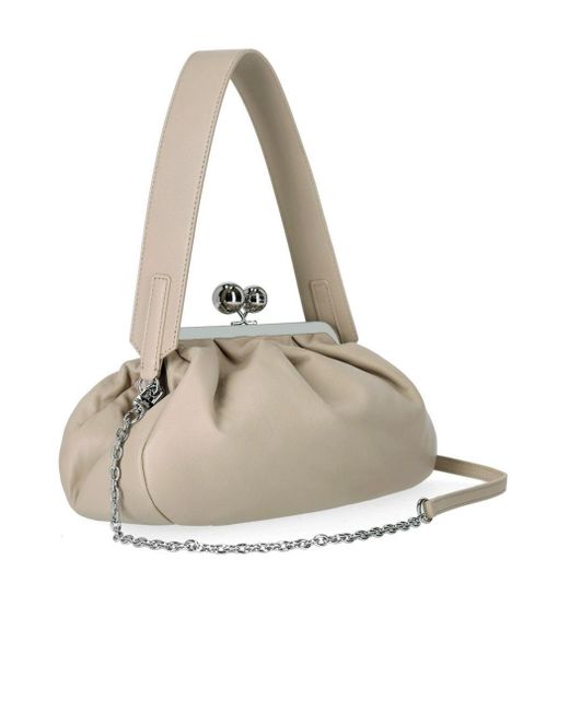 Weekend by Maxmara Natural Pasticcino Cubico Medium Sand Clutch Bag