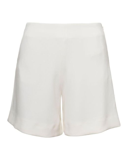 MVP WARDROBE White 'Kennet' Shorts With Invisible Zip