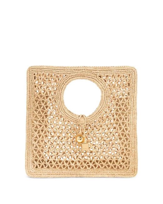 Jacquemus Metallic Le Petit Carré Beach Bags