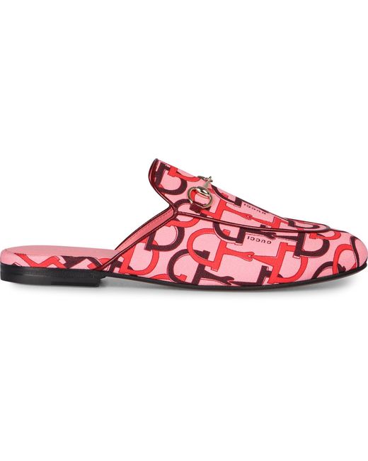 Gucci Pink Fabric Slippers