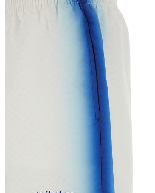 Casablanca Blue Swim Shorts With Elastic Waist for men