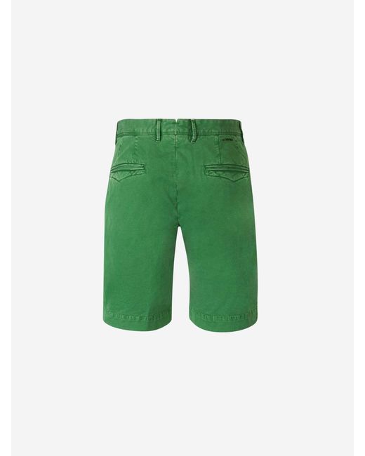 Incotex Green Casual Cotton Bermudas for men