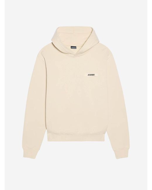 Jacquemus Natural Gros Grain Hooded Sweatshirt for men