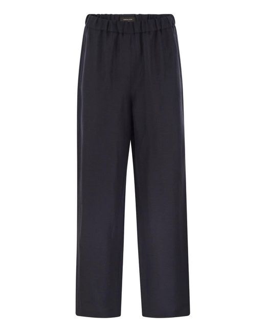 Fabiana Filippi Blue Linen And Viscose Jogging Trousers