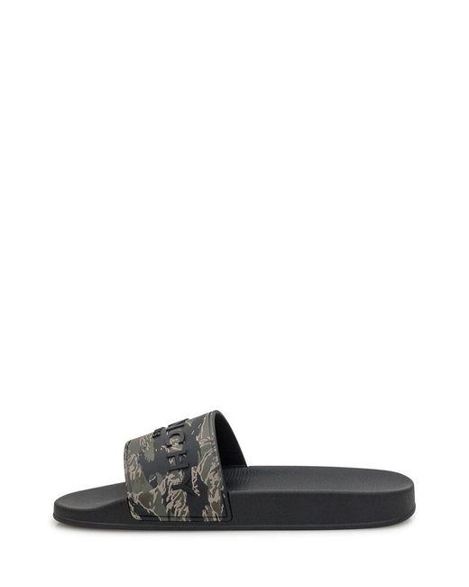 Givenchy Black Slide Flat Sandals for men