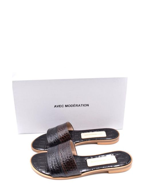 Avec Moderation Black Sandals