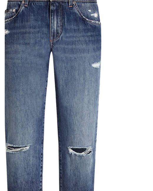 Dolce & Gabbana Blue Trousers for men
