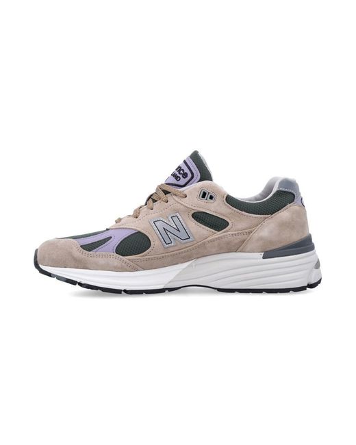 New Balance White 991 V2
