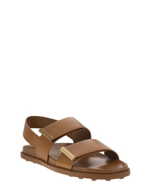 Tod's Brown Sandal With Two Leather Straps