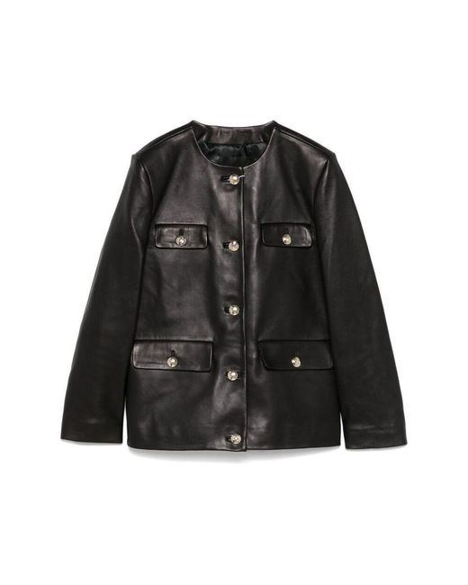 Anine Bing Black Leather Outerwears
