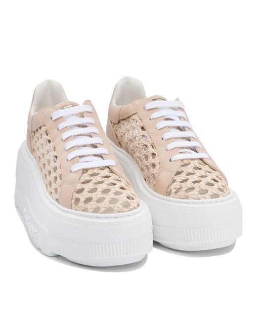 スニーカー Casadei Sneakers & Slip-On White Off Road Leather Sneakers in White for Women | Casadei®