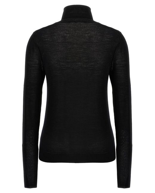 Saint Laurent Black 'Cassandre' Turtleneck Sweater