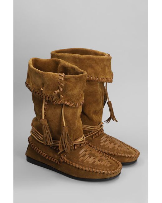 Isabel Marant Brown Winki Low Heels Boots