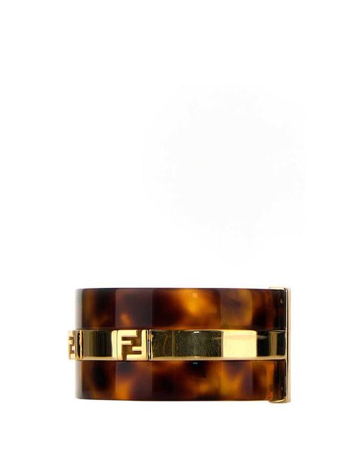 Fendi Orange Printed Plexiglass Forever Bracelet