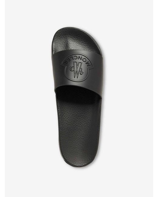 Moncler White Basile Rubber Flip Flops for men