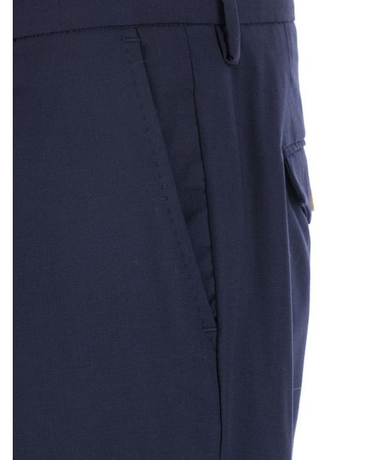 Myths Blue Pants With Pences And Turn-Up Hem for men