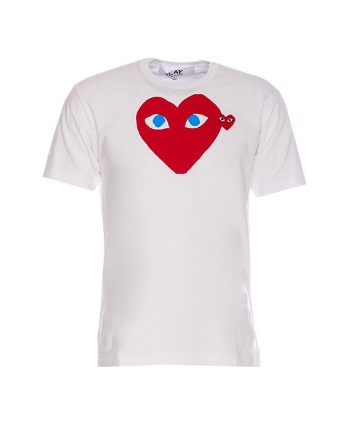 COMME DES GARÇONS PLAY White T-Shirts And Polos for men