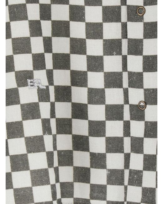 ERL Black And Bowling Shirt With Check Motif for men