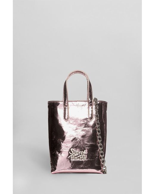 Secret Pon-pon Brown Sparkiling Phone Cas Tote