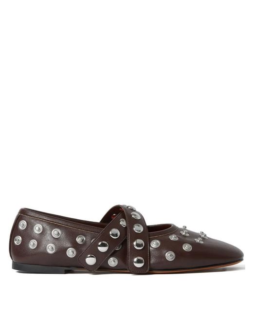 Stella McCartney Brown Ryder Popper Ballerinas