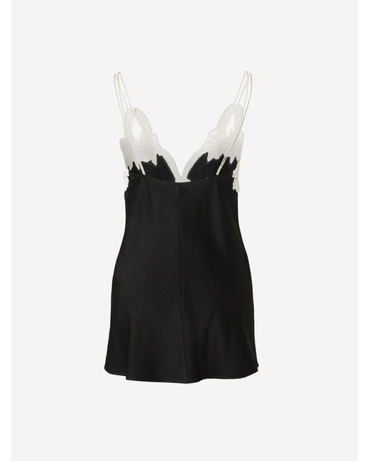 Jil Sander Black Floral Embroidered Top