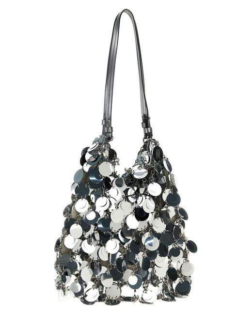 Rabanne White Sparkle Discs Large' Shoulder Bag
