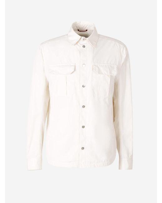 Brunello Cucinelli Natural Jacket With Heat-Sealed Pockets for men