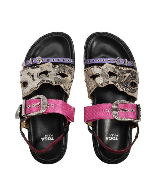 Toga Black Aj1018 Sandals