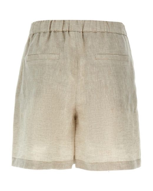 Brunello Cucinelli Natural Linen Shorts