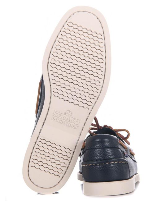 Sebago Blue Moccasins for men