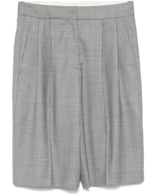 Loulou de Saison Gray Tailored Bermuda Shorts