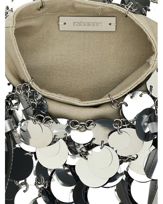 Rabanne White Sparkle Discs Large' Shoulder Bag
