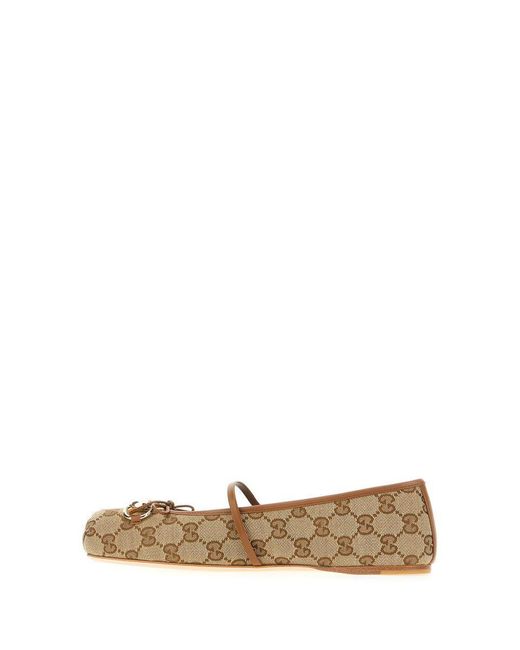 Gucci White Flat Shoes