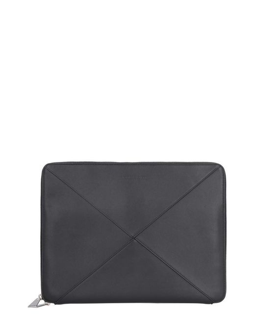 Bottega Veneta Gray Maxi Intreccio Briefcase for men