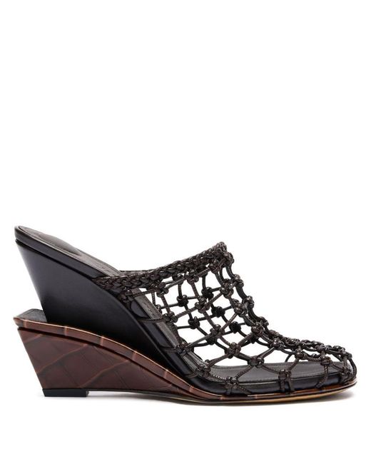 Jacquemus Brown Mesh Les Doubles Tresses Mules