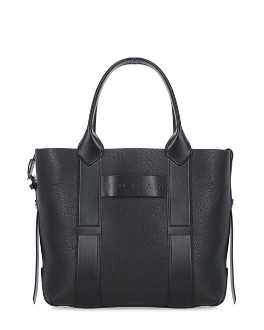 Hogan Black Script Medium Shopping Bag