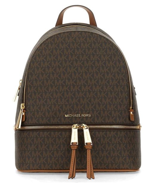 Michael Kors Brown Backpack "Rhea" Medium