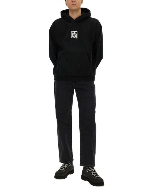 Obey Black Sweatshirt With Print for men