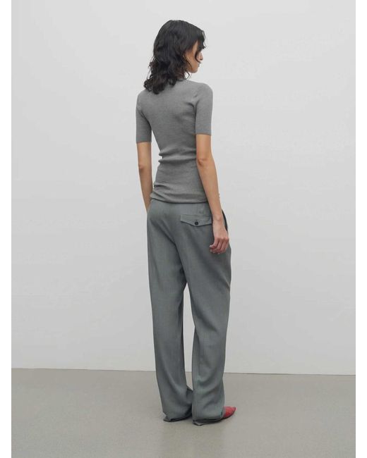 The Row Everhart Wool Pants in Gray | Lyst