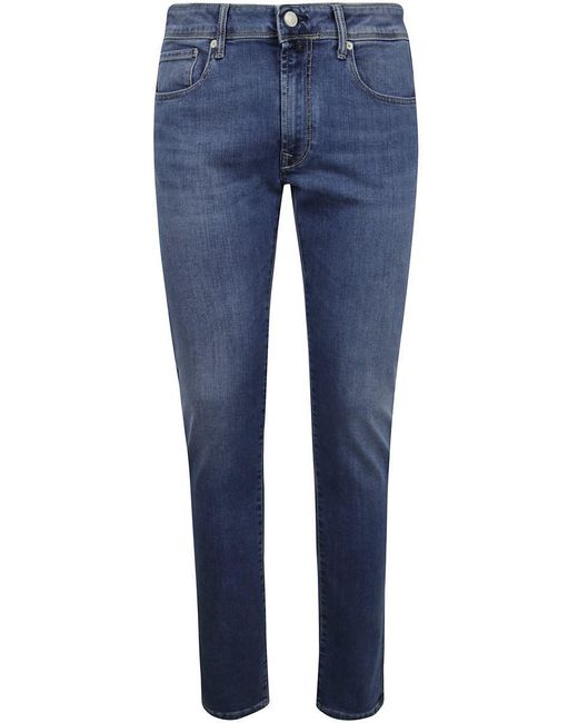 Incotex Blue 5 Pockets Denim Stretch for men