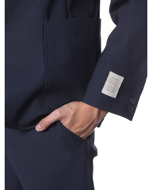 Traiano Milano Blue Modular Jacket for men