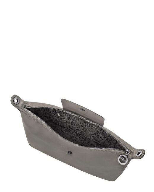 Longchamp Gray Borsa A Spalla "Le Pliage Xtra" Medium
