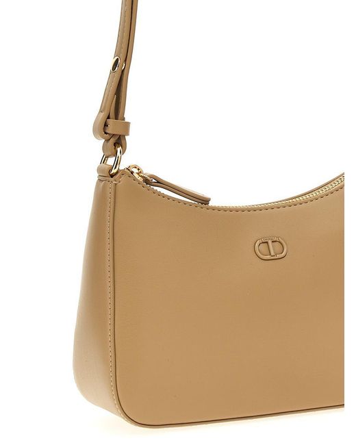 Twinset Natural 'Hobo Oval T' Shoulder Bag