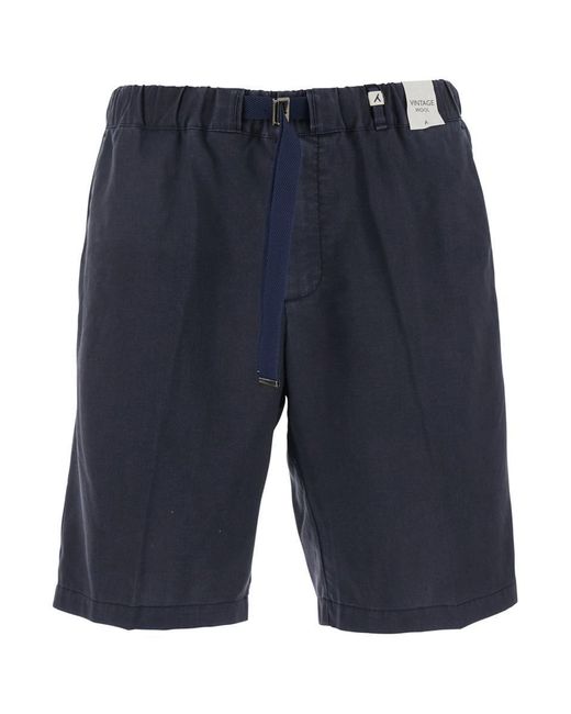 Myths Blue Bermuda Pants With Elastic Drawstring Waist for men