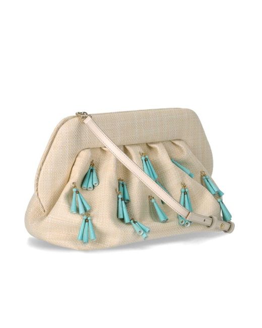THEMOIRÈ Natural Bios Paper Fringe Butter Clutch Bag