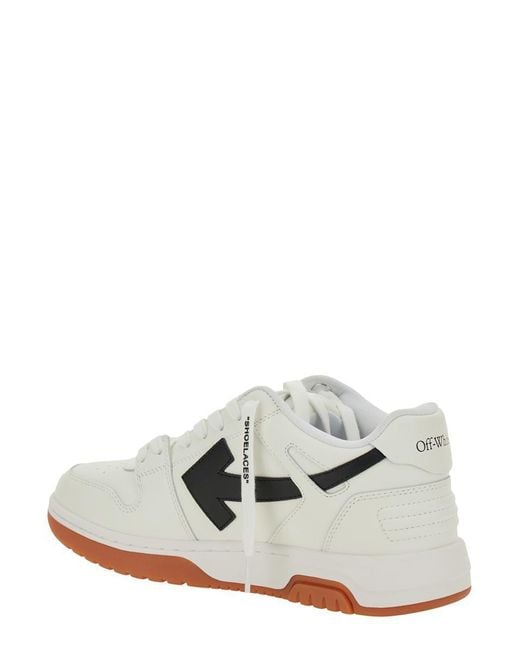 Off-White c/o Virgil Abloh White 'Out Of Office' Low Top Sneakers With Arrow Motif And Zip-Tie Tag for men