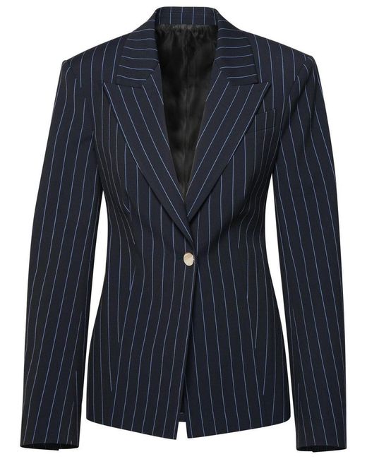 The Attico Blue Midnight Polyester Blend Blazer