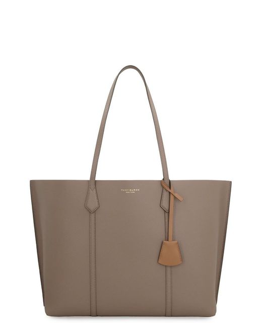 Tory Burch Brown Perry Smooth Leather Tote Bag