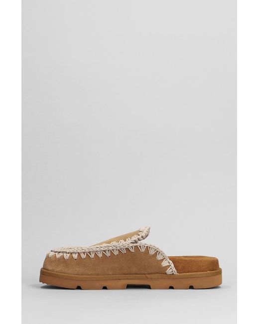 Mou Brown Low Bio Sabot Slipper-Mule