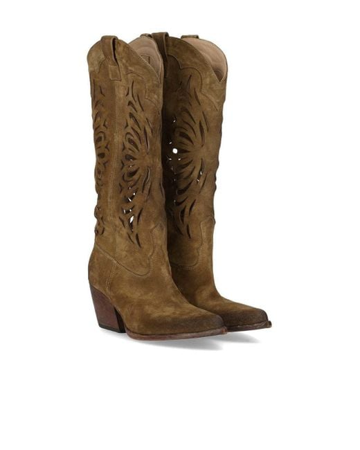 Elena Iachi Brown Bives Mud Texan Boot